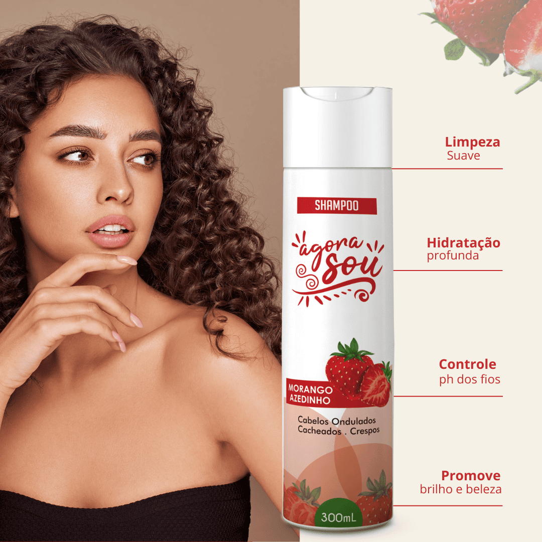 SHAMPOO CACHOS 300ml - Morango Azedinho
