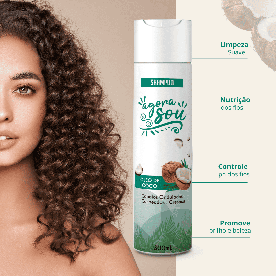 KIT CACHOS ESSENCIAL PLUS - Óleo de Coco