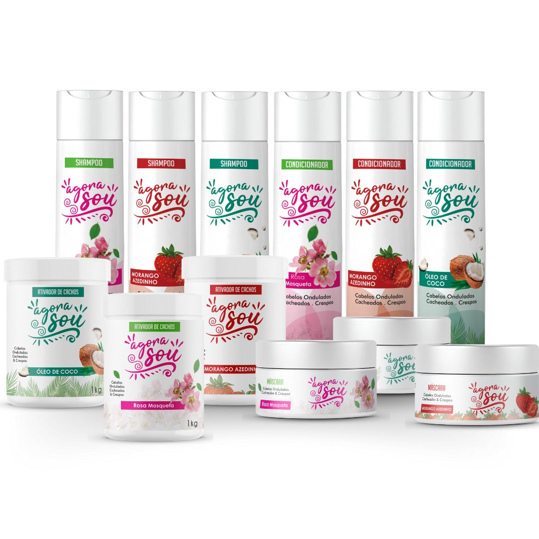 KIT ESSENCIAL PREMIUM - AgoraSou Cachos (12Itens)